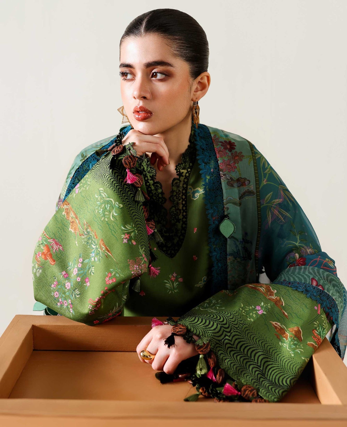 Republic Womenswear | Neoma Summer Prints 26 | Eira - Luxury Dress - available at Maria Faisal in UK and USA.