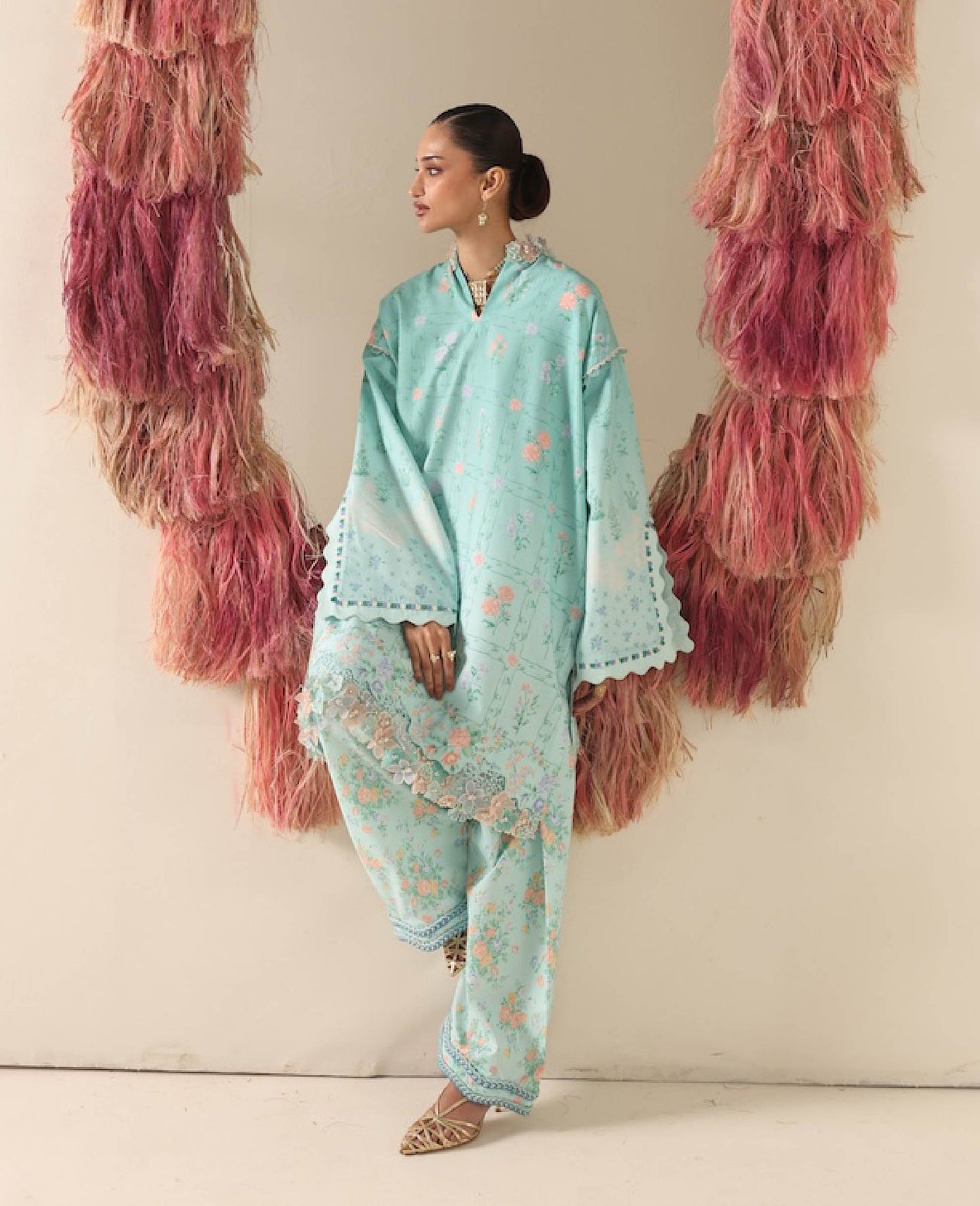 Republic Womenswear | Neoma Summer Prints 26 | Lea - Luxury Dress - available at Maria Faisal in UK and USA.