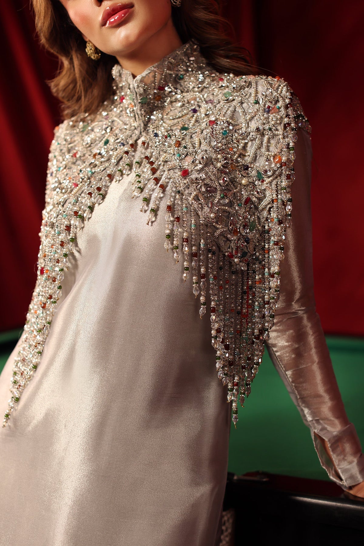 Musferah Saad | The Elite Club | Stellaria - Formal Dress - available at Maria Faisal in UK and USA.