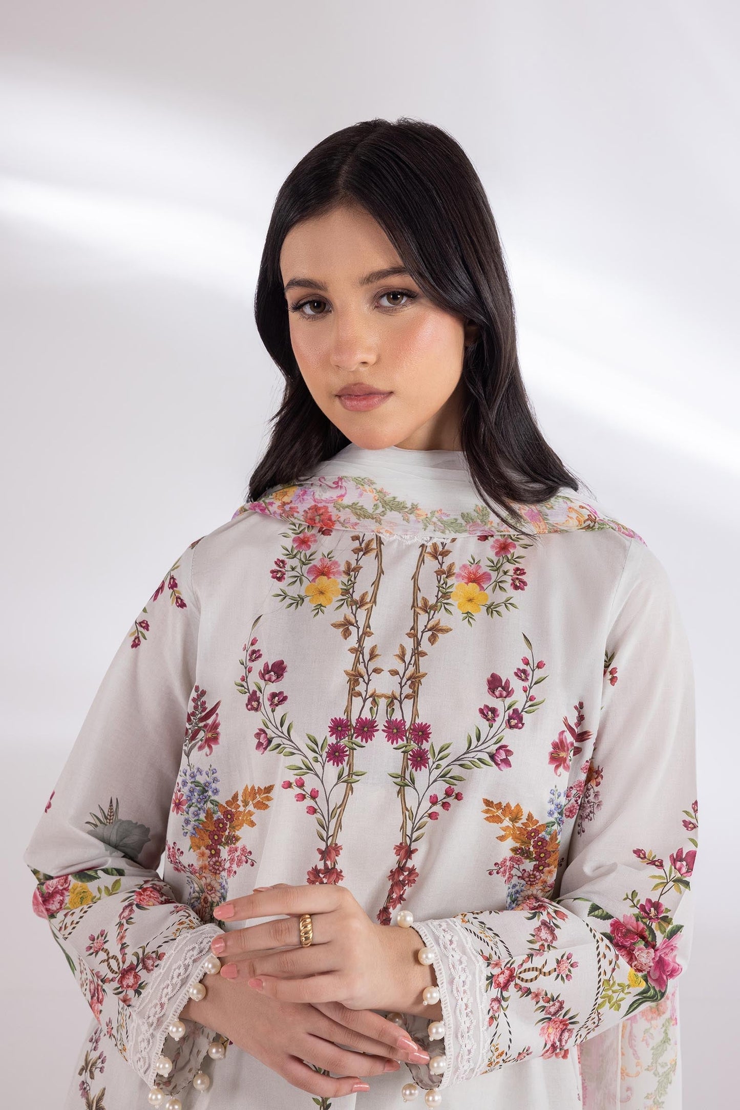 Sana Safinaz | Luxury Pret | Luxury Lawn Suit SC26MUZ126AP3 - Dress - available at Maria Faisal in UK and USA.