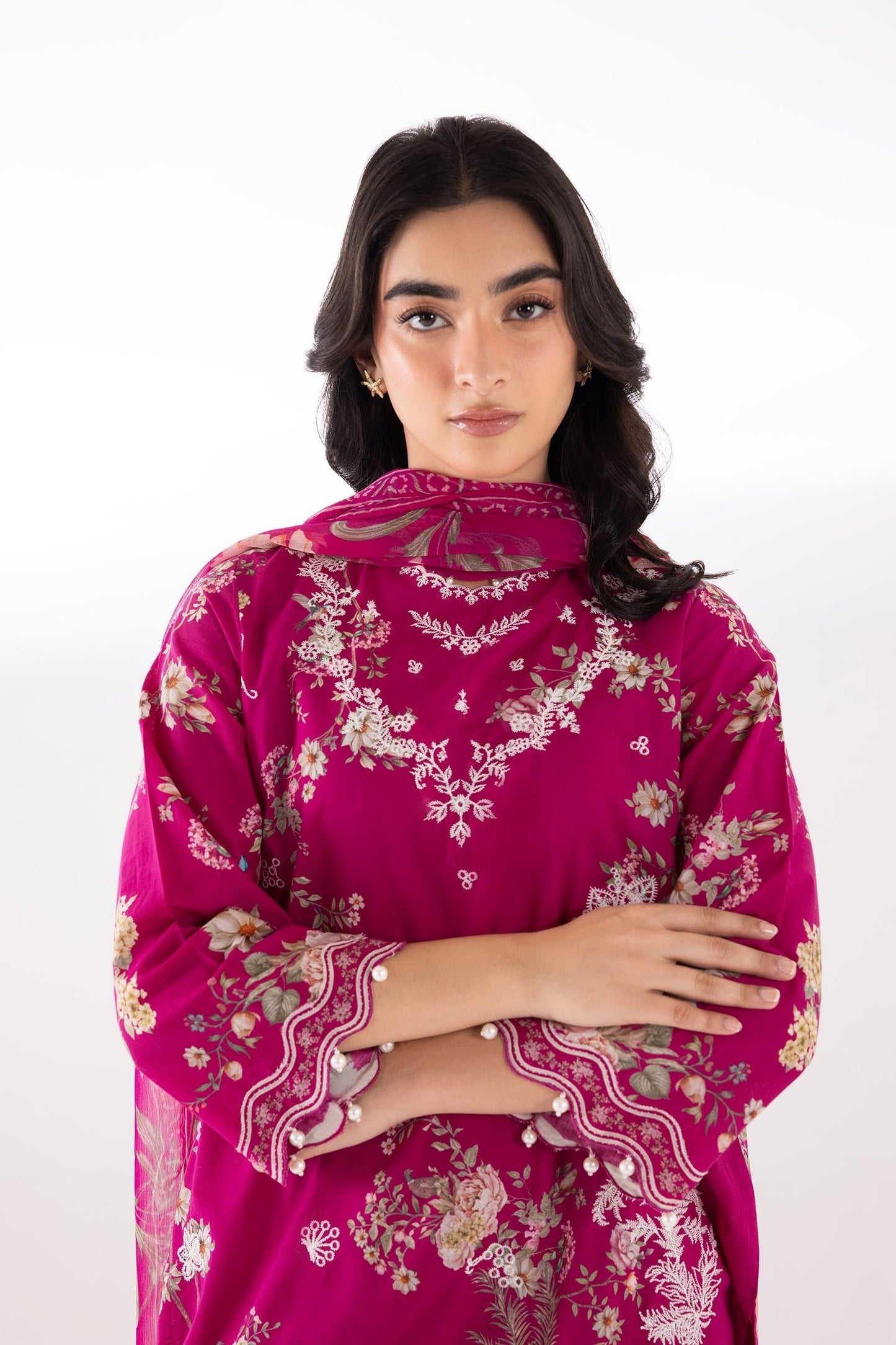 Sana Safinaz | Luxury Pret | Muzlin Lawn Suit SC26MUZ208AP3 - Dress - available at Maria Faisal in UK and USA.