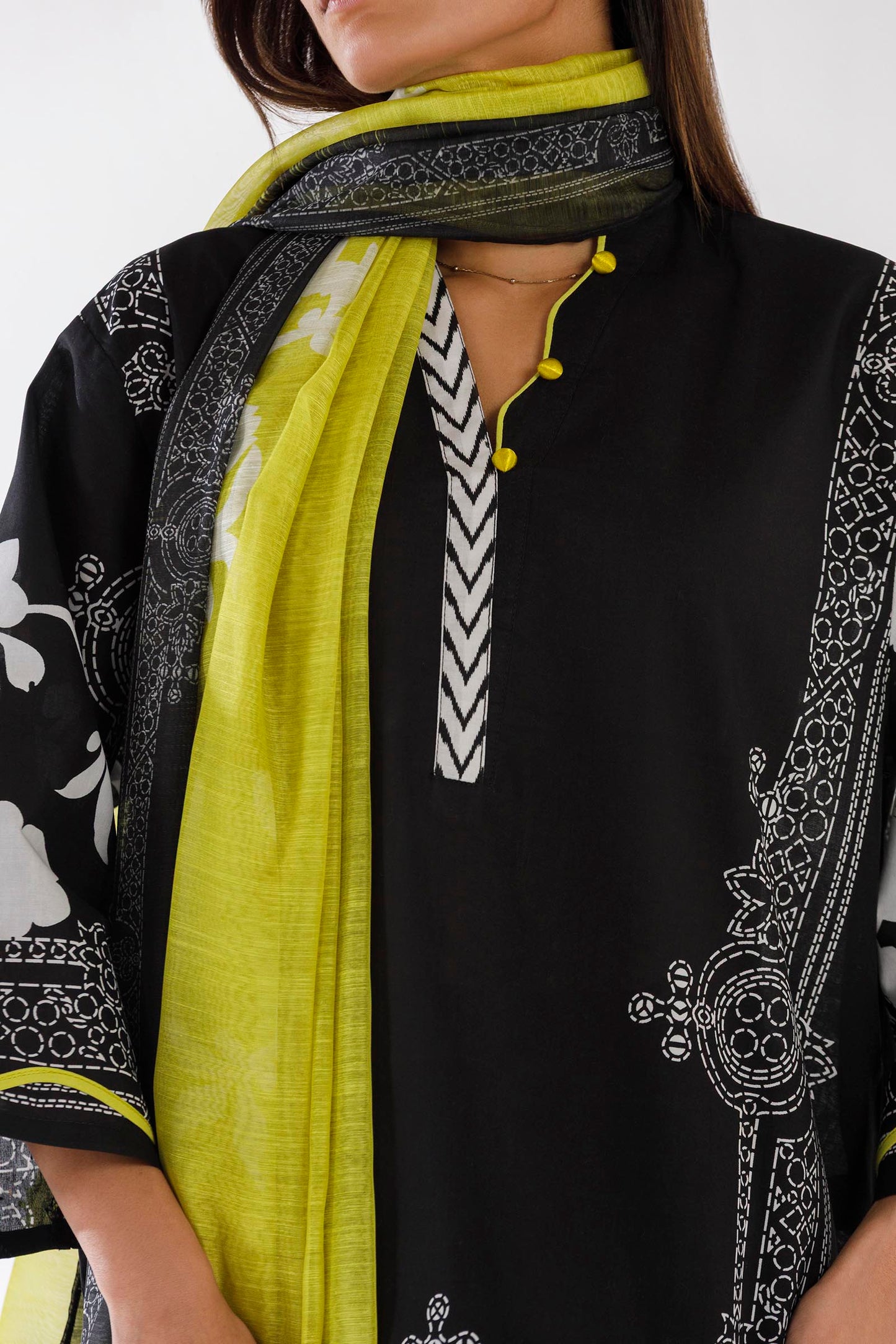 Sana Safinaz | Luxury Pret | Lawn Suit SS26MHY101AP3 - Dress - available at Maria Faisal in UK and USA.