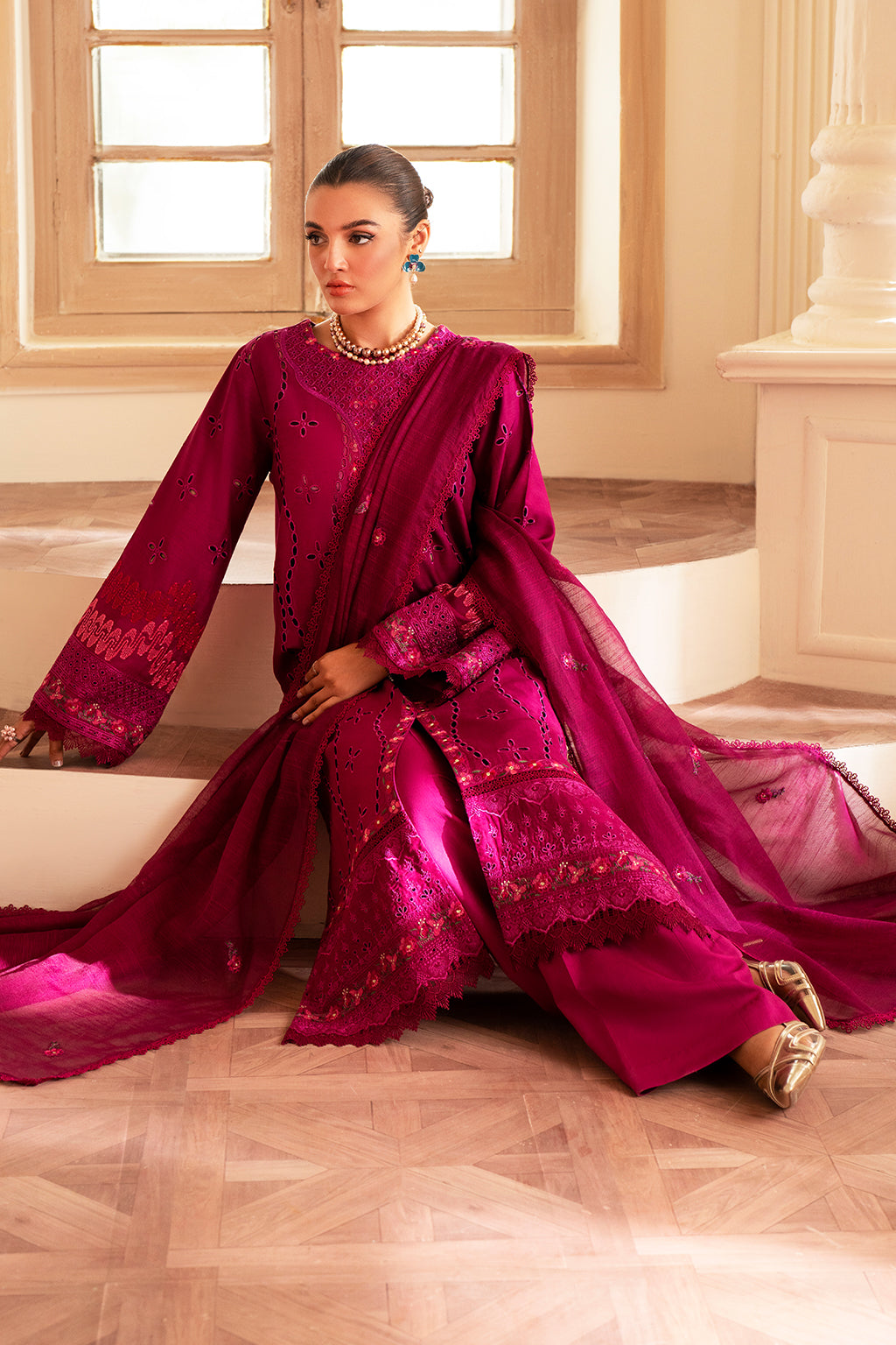 Saad Shaikh | Lumiere Winter | D-04 Arcilla - Designer Dress with Intricate embroidery and embellishments. Shop elegent wedding dress at Maria Faisal.