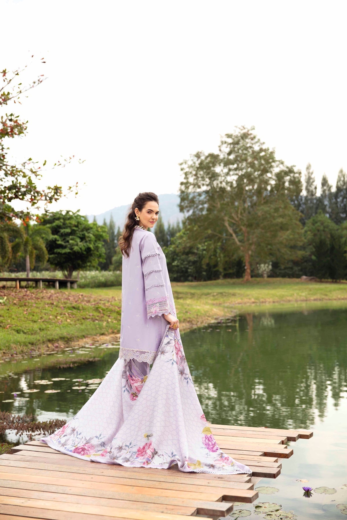 Sable Vogue | Luxury Lawn 24 | Aster - Ladies Clothes - Maria Faisal