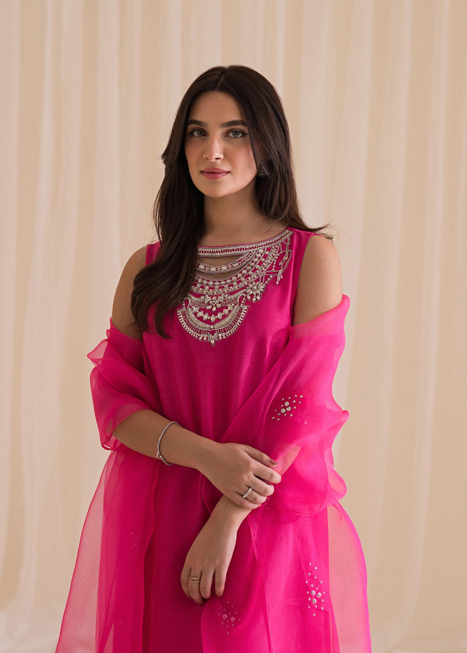 Sadaf Fawad Khan | Lyla Festive Pret | Vantine Fuchsia - Maria Faisal