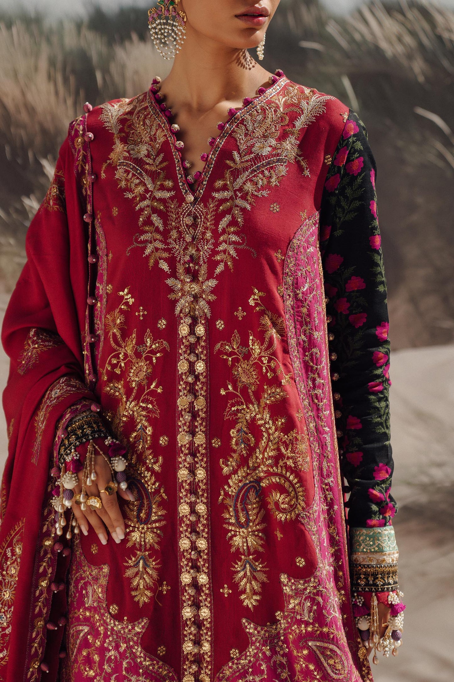 Sana Safinaz | Winter Shawl 24 | S241-002A-3CP - Ladies Clothes - Maria Faisal