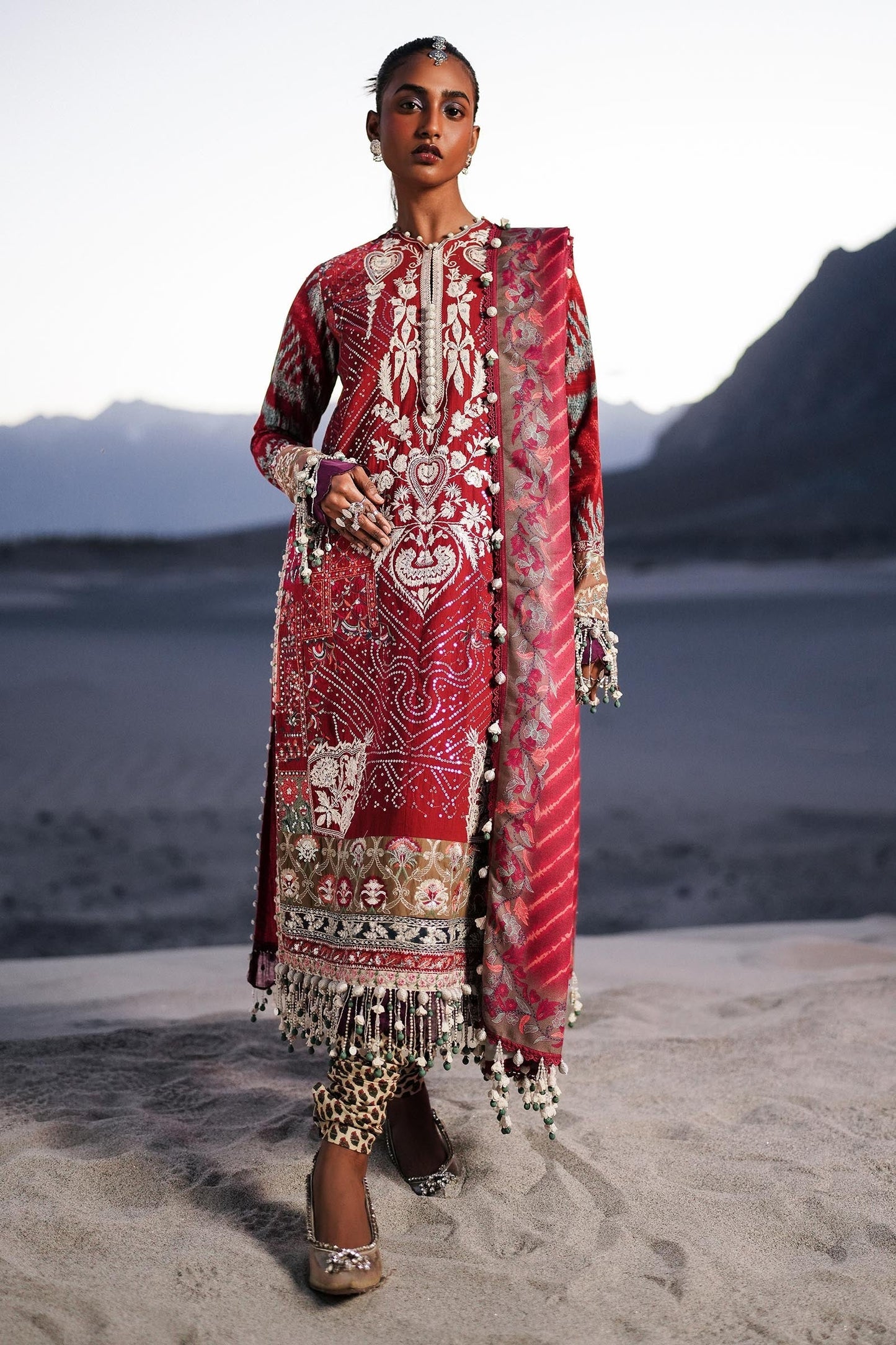 Sana Safinaz | Winter Shawl 24 | S241-007A-3CP - Ladies Clothes - Maria Faisal
