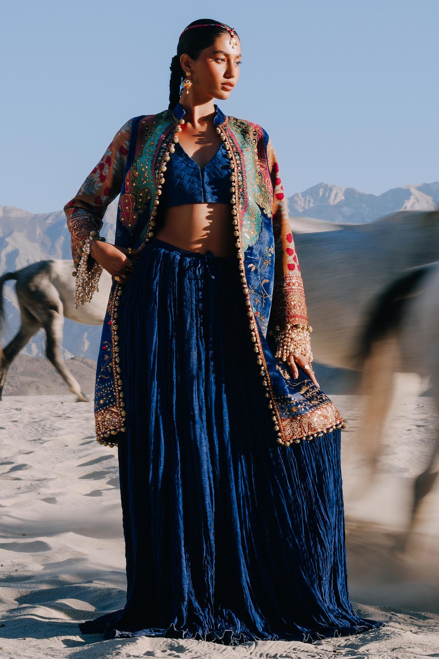 Sana Safinaz | Winter Shawl 24 | Velvet V241-001-3CP - Ladies Clothes - Maria Faisal