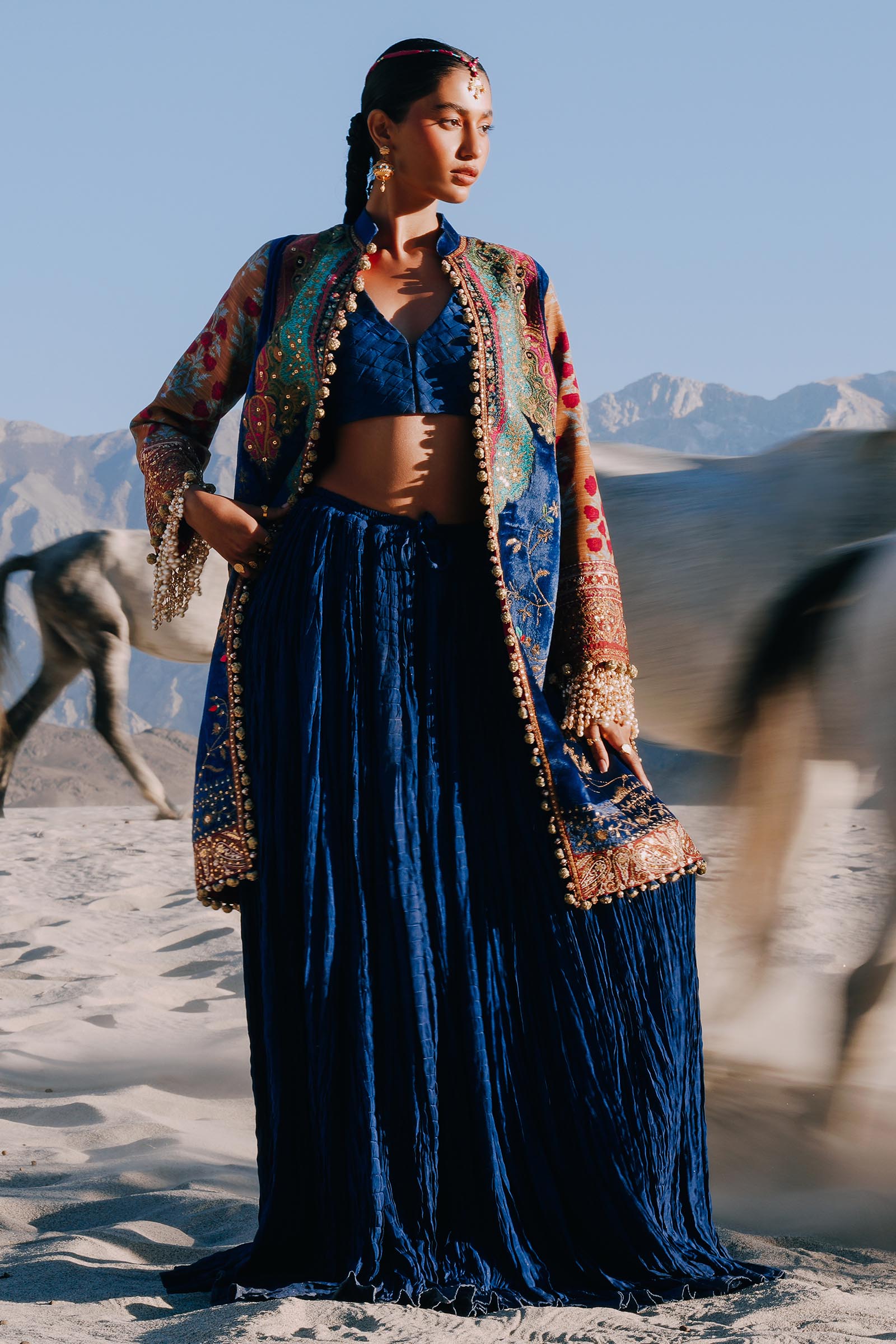 Sana Safinaz | Winter Shawl 24 | Velvet V241-001-3CP - Ladies Clothes - Maria Faisal