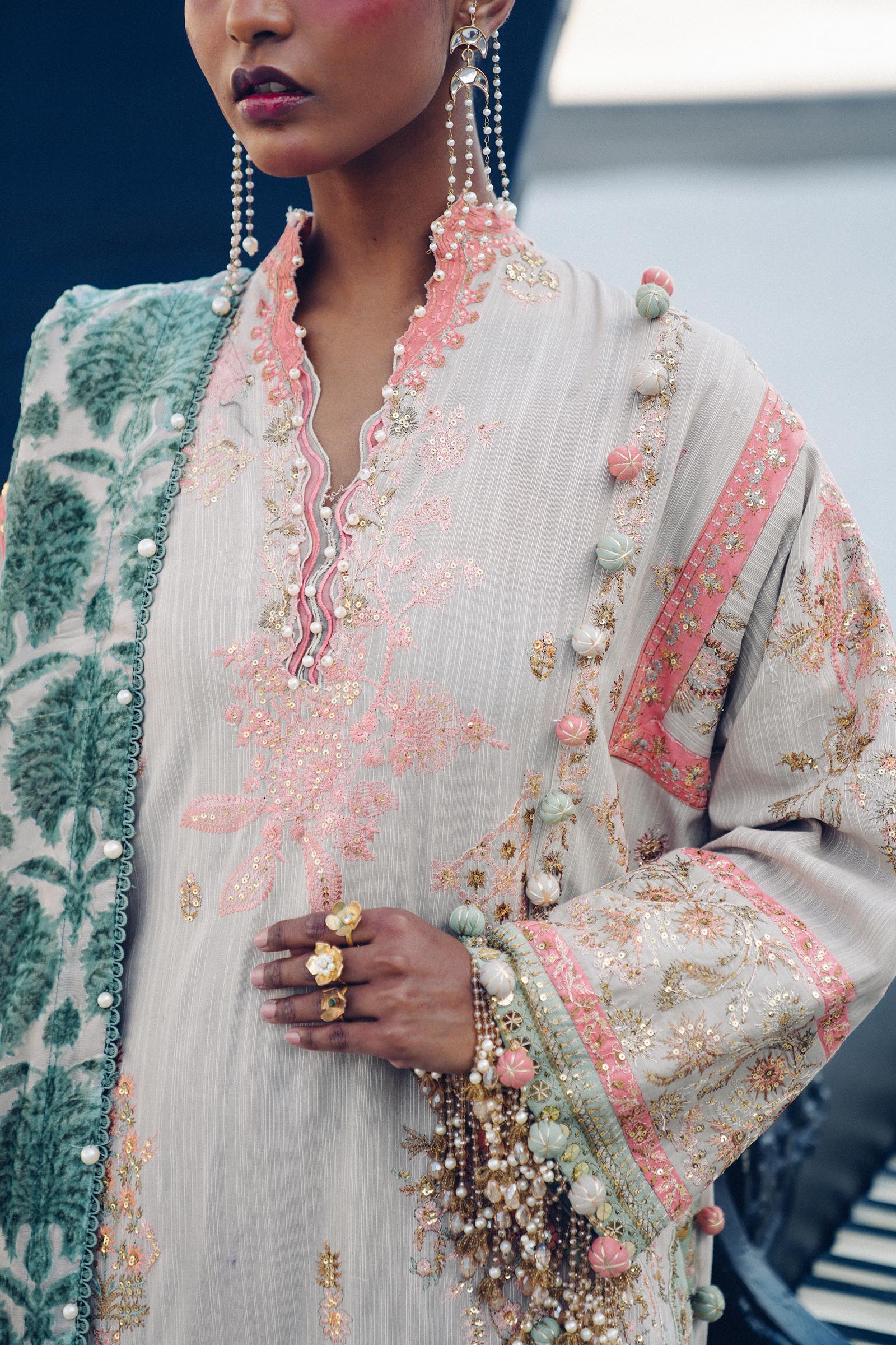 Sana Safinaz | Winter Shawl 24 | S241-001B-3CP - Ladies Clothes - Maria Faisal