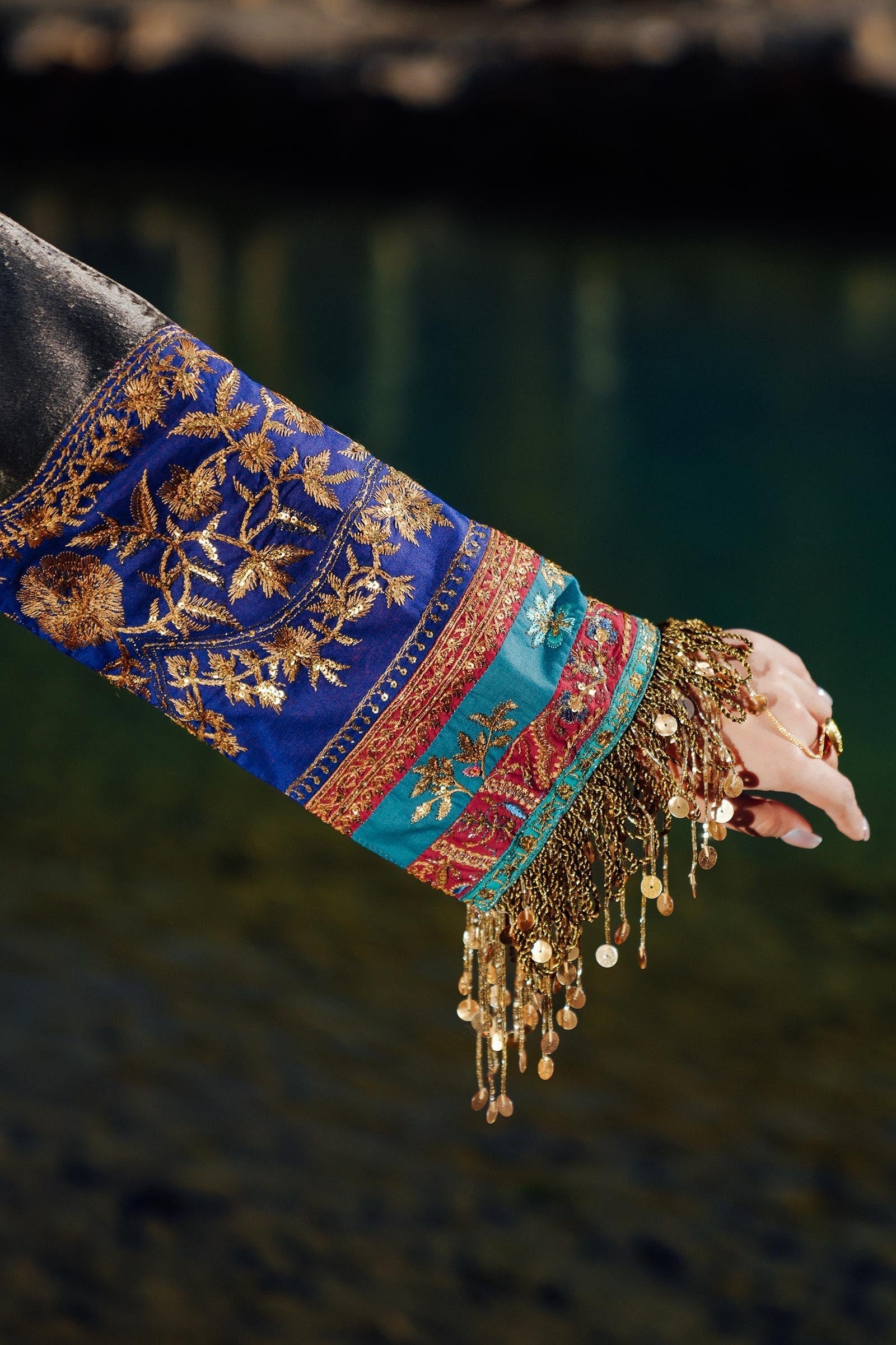 Sana Safinaz | Winter Shawl 24 | Velvet V241-004-3CP - Ladies Clothes - Maria Faisal