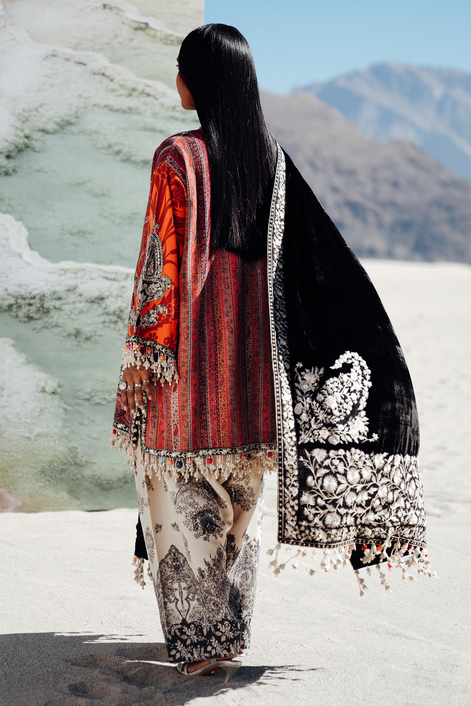 Sana Safinaz | Winter Shawl 24 | V241-007-3CP - Ladies Clothes - Maria Faisal