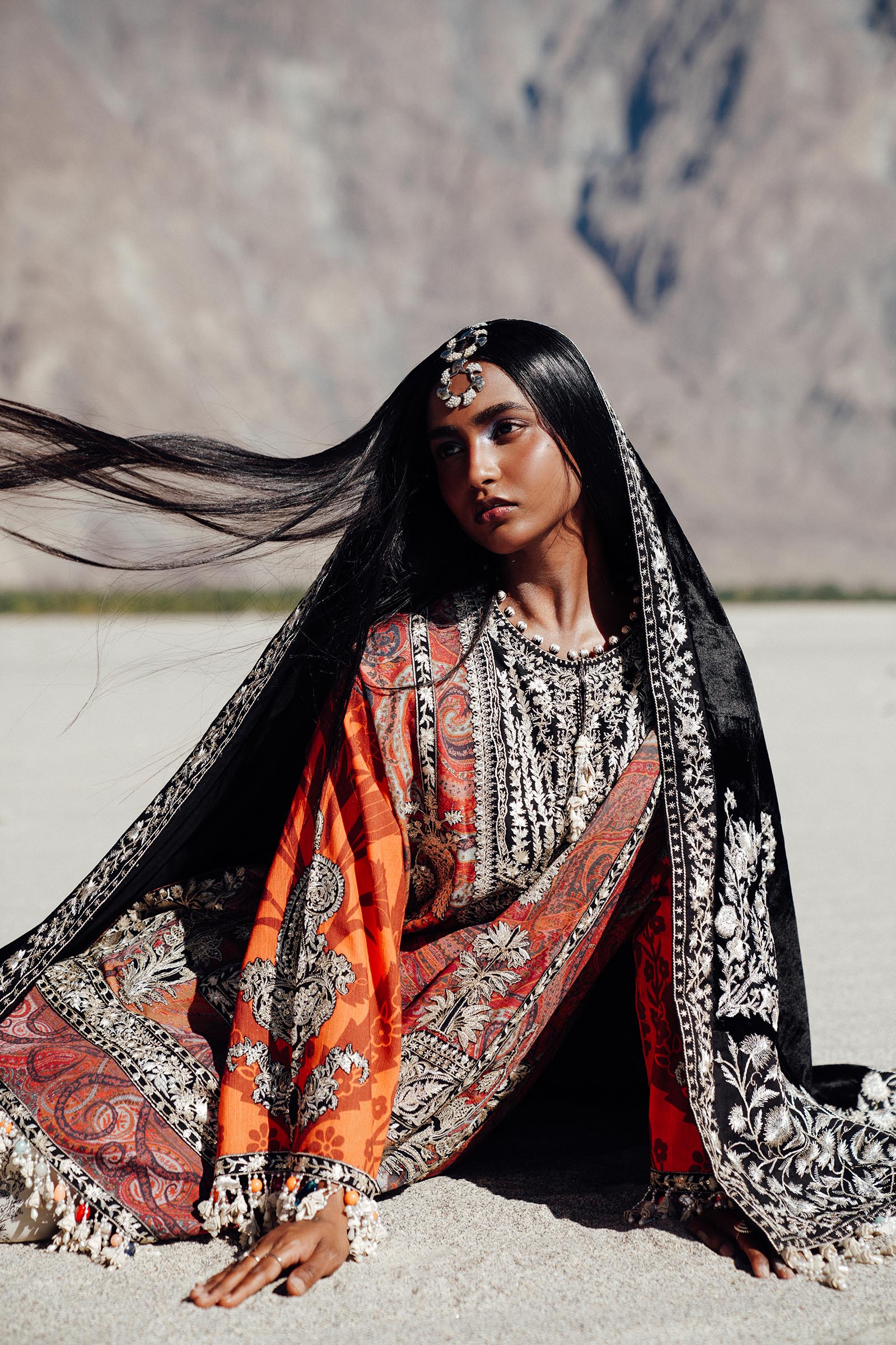 Sana Safinaz | Winter Shawl 24 | V241-007-3CP - Ladies Clothes - Maria Faisal