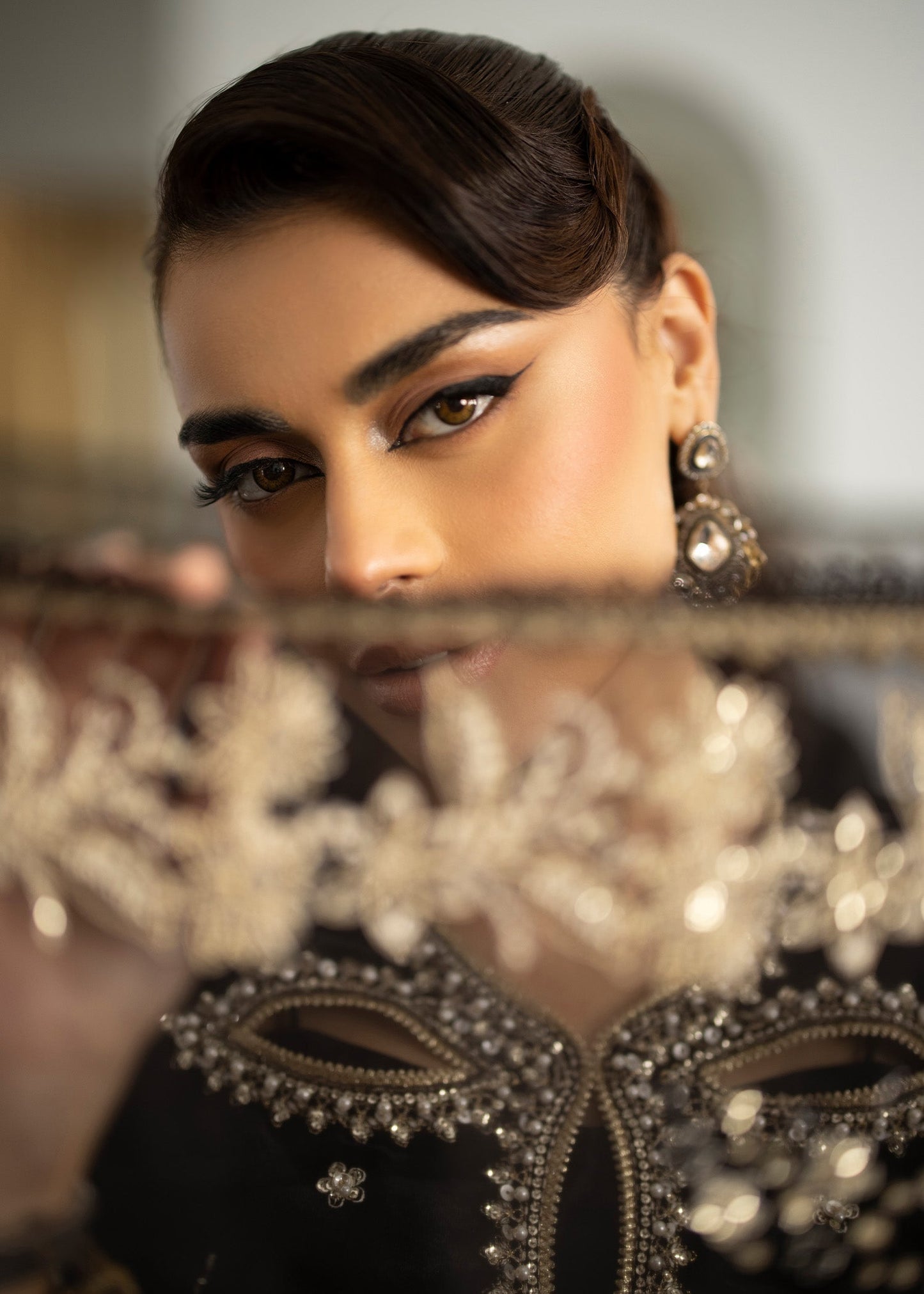 Sardinia | La More 24 | Midnight Lush - Designer Dress with Intricate embroidery and embellishments. Shop elegent wedding dress at Maria Faisal.