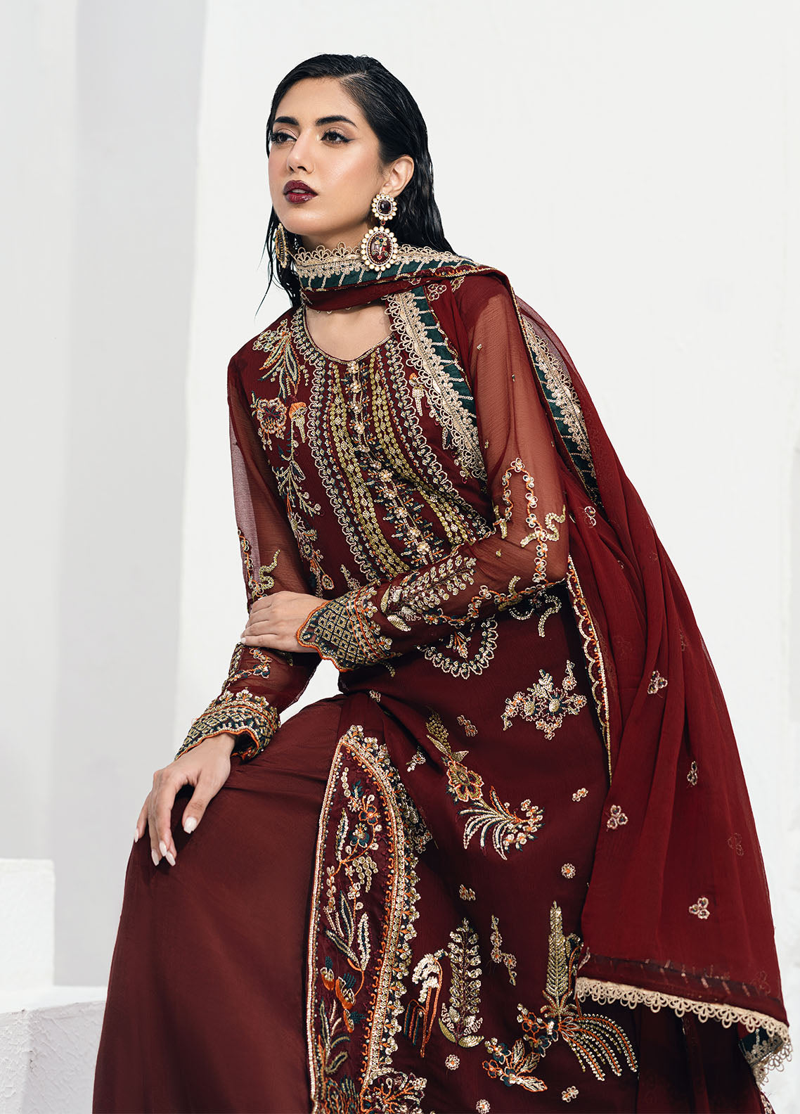 Sahane | Savoir Luxury Formals | CT-140002 Rouge - Savoir - Ladies Clothes - Maria Faisal