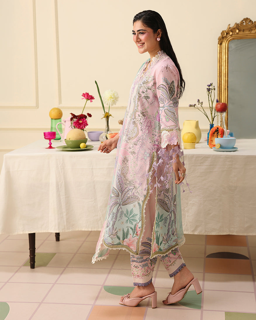 Mushq | Soleil Prints | Serena Bloom - Luxury Dress - available at Maria Faisal in UK and USA.