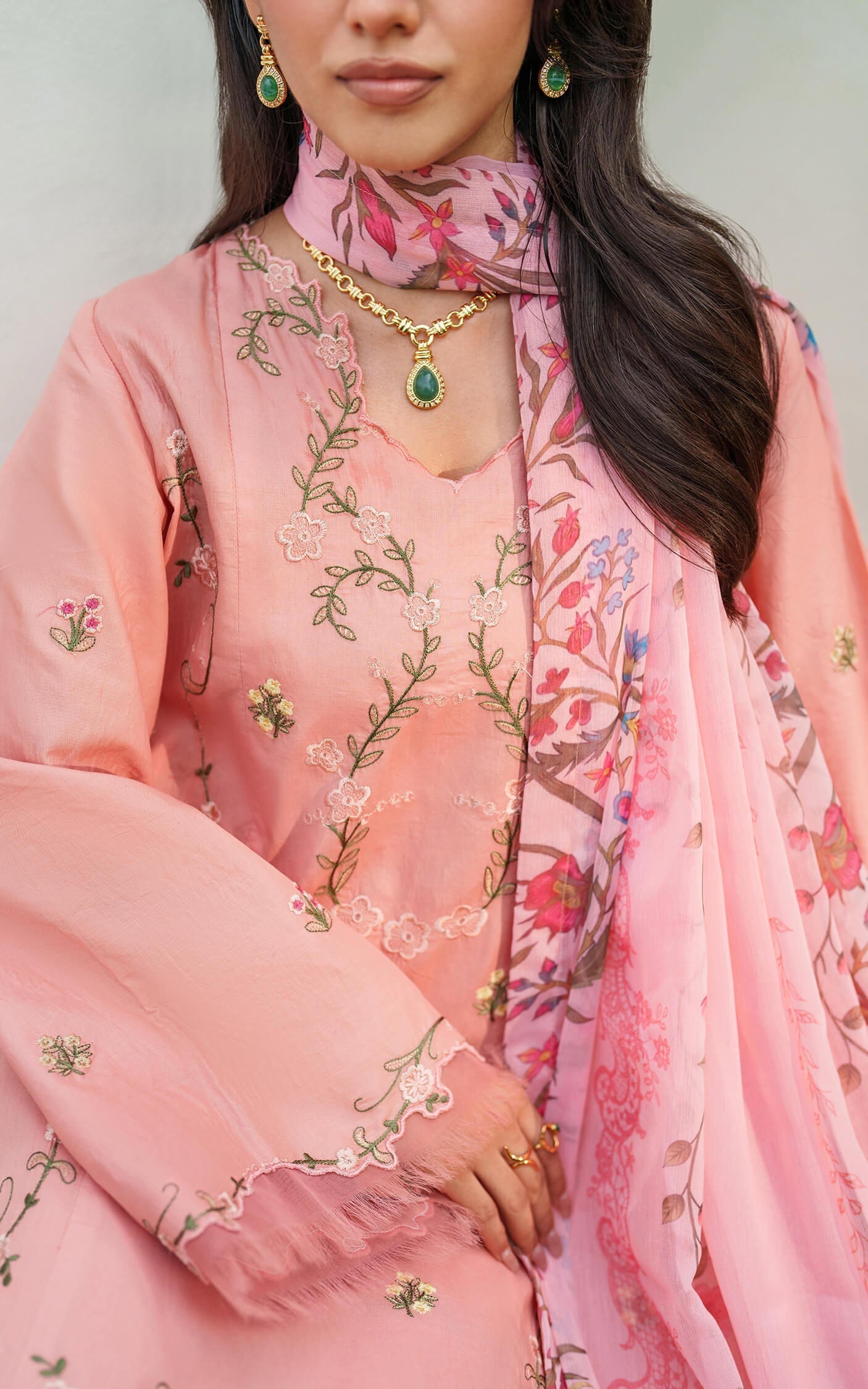 Asifa and Nabeel | Eden Cambric 25 | Serene Blush ECU25-01 - Ladies Clothes - Maria Faisal