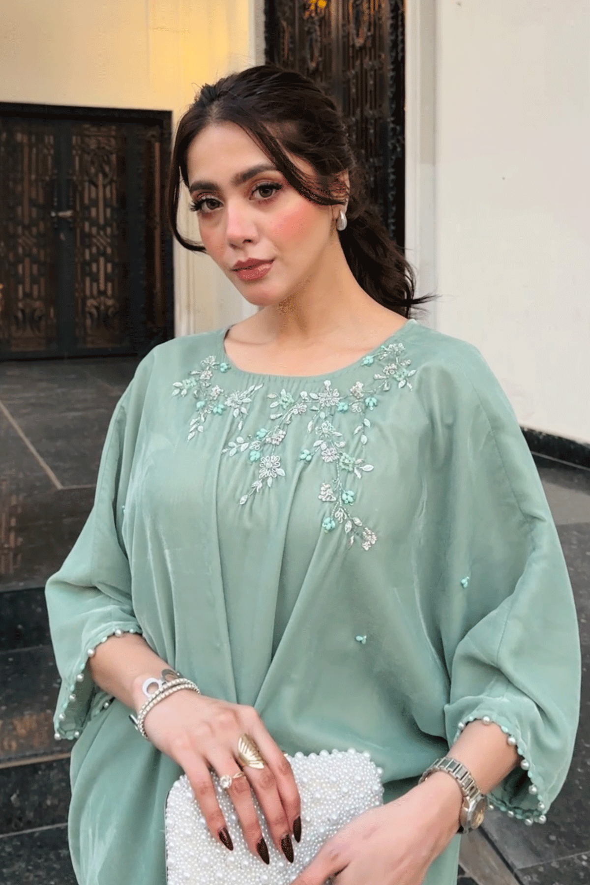Erum Khan | Velvet Edit | Serenity - Formal Dress - available at Maria Faisal in UK and USA.