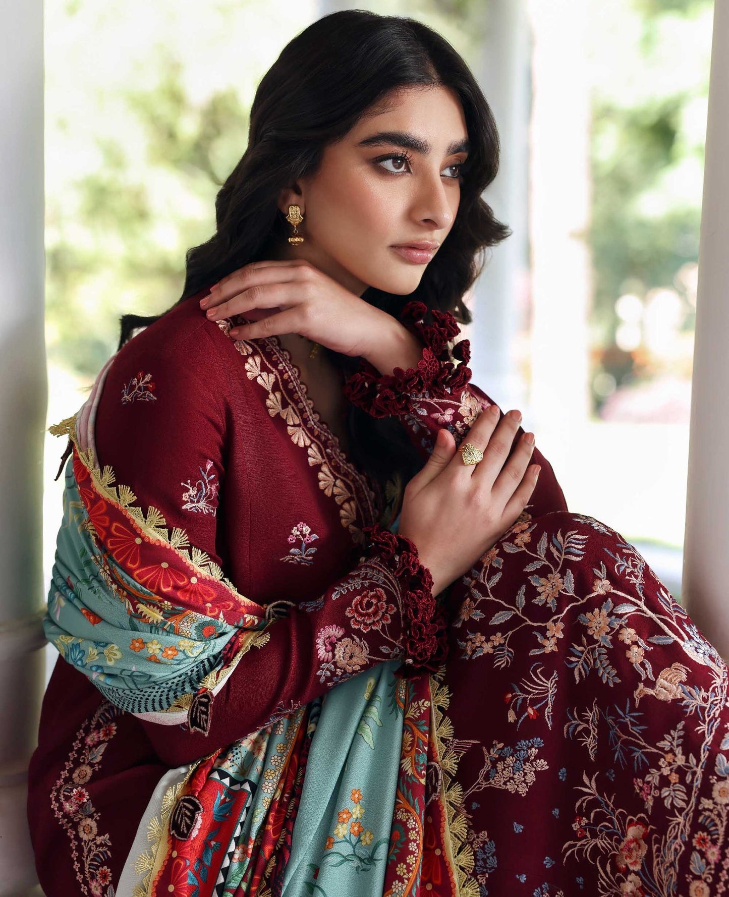 Sienna – authentic Pakistani dress from the Amaris Luxury Shawl 25 collection for women in the UK