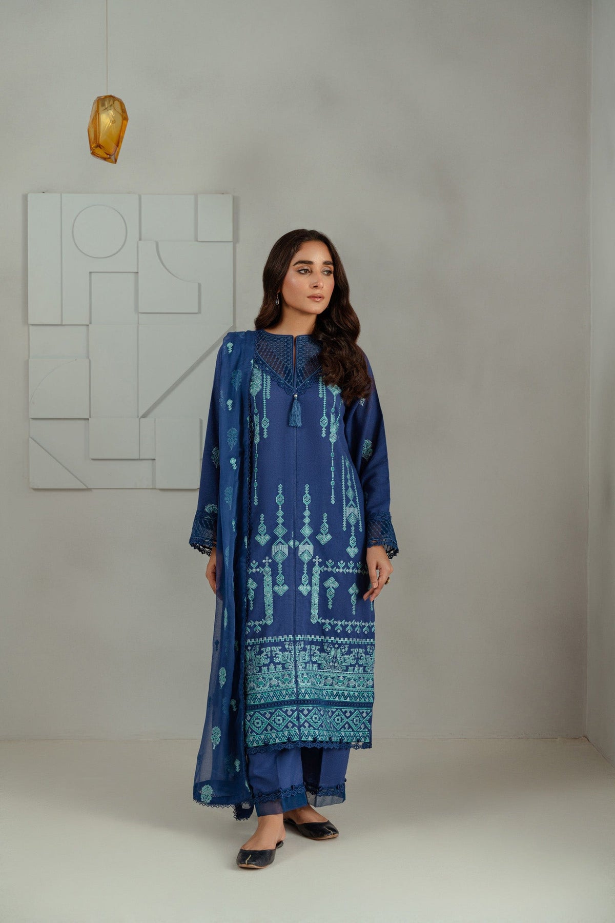 Taana Baana | Manzil Winter |  S3391A - Ladies Clothes - Maria Faisal