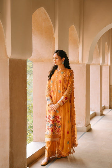 Taana Baana | Manzil Winter | C3408A - Designer Dress with Intricate embroidery and embellishments. Shop elegent wedding dress at Maria Faisal.
