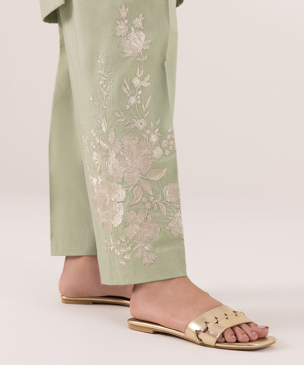 Sapphire | Intermix 2024 | Cambric Suit S-19 - Designer Dress with Intricate embroidery and embellishments. Shop elegent wedding dress at Maria Faisal.