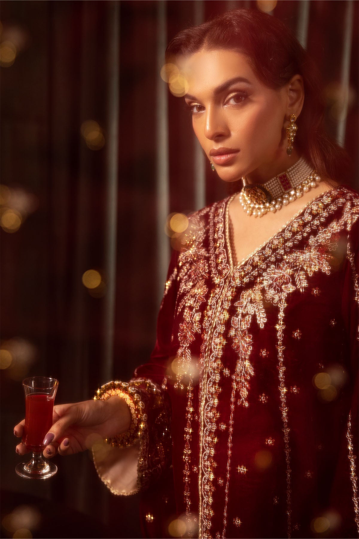 Motifz | Velvet Formals | 5099-SANDAL - Ladies Clothes - Maria Faisal