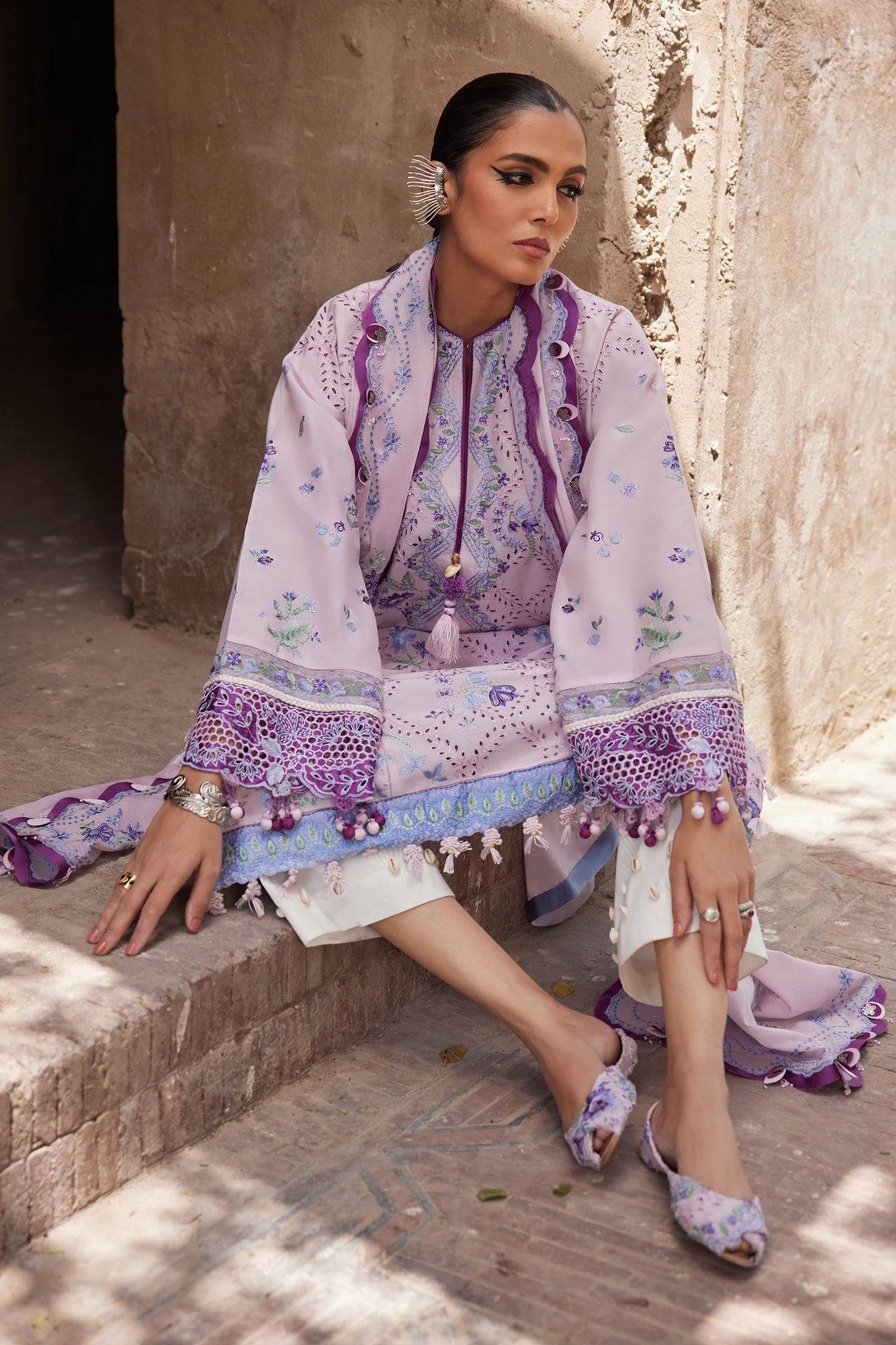 Elan | Luxury Lawn 25 | ALARA (EL25-12 B) by Maria Faisal - Registered Vendor of : Elan - type : Ladies Clothes - 100% original wedding dresses