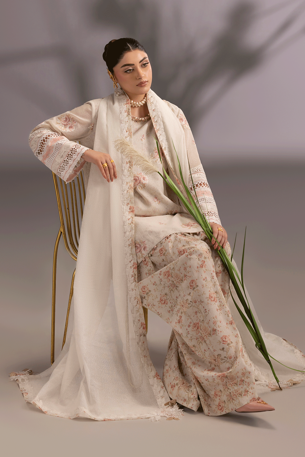 Erum Khan | Summer Whisper | Queen Radiance - Luxury Dress - available at Maria Faisal in UK and USA.
