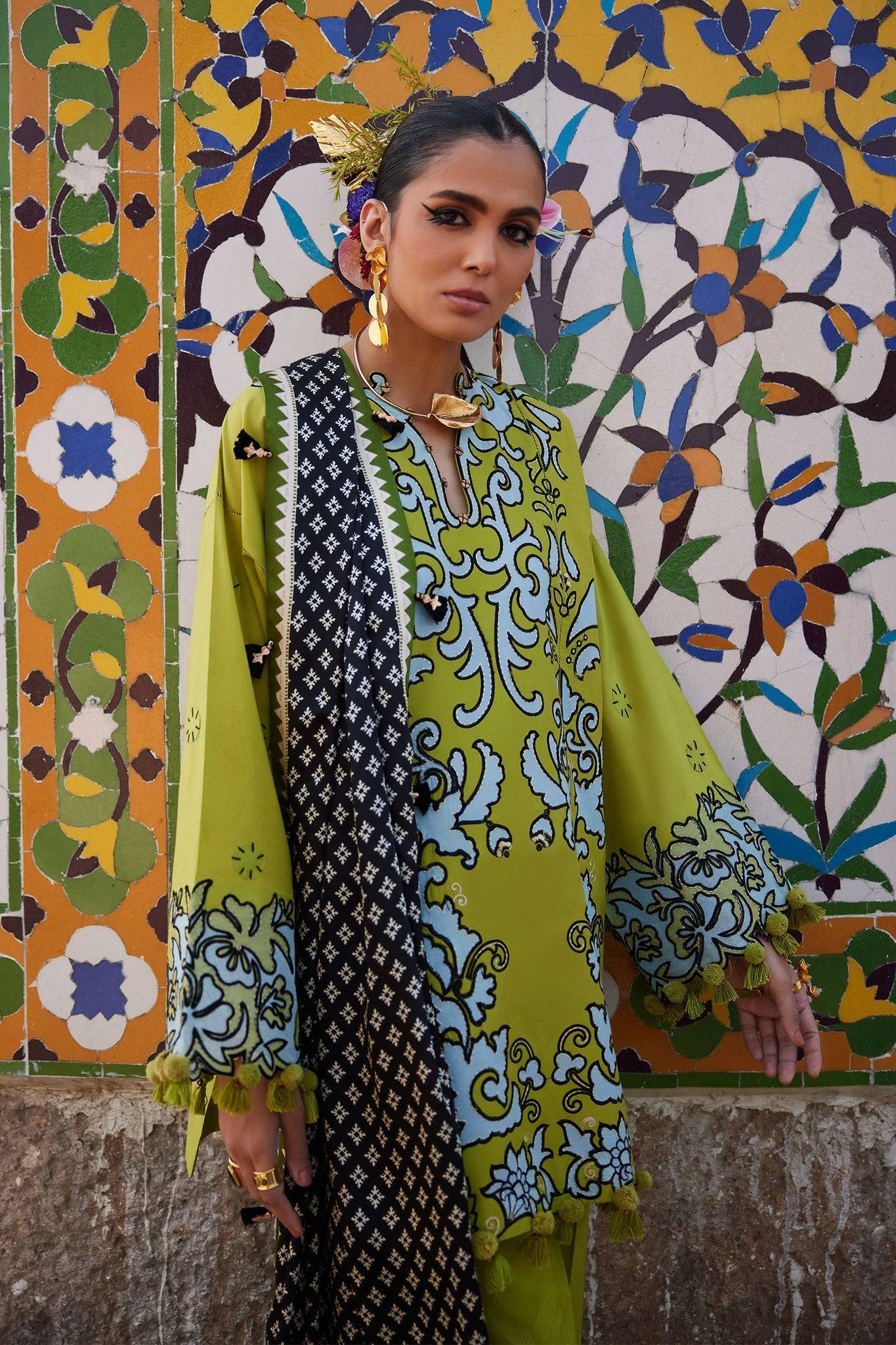 Elan | Luxury Lawn 25 | SOLENE (EL25-03 A) by Maria Faisal - Registered Vendor of : Elan - type : Ladies Clothes - 100% original wedding dresses