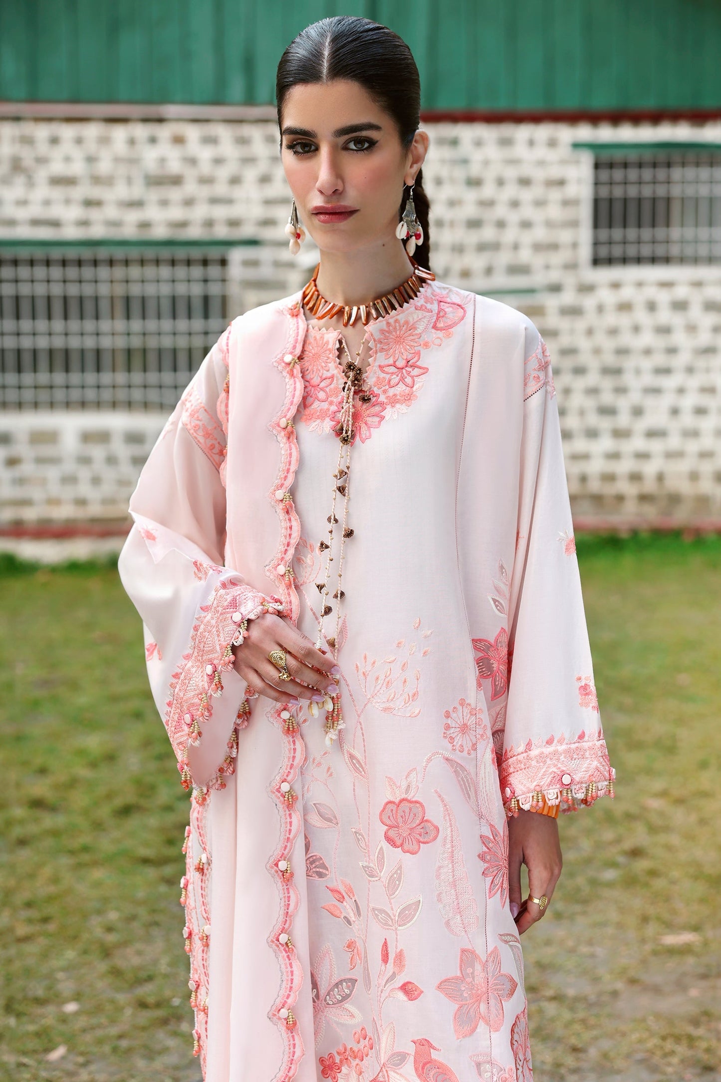 Zaha | Lawn 25 | ZANIA (ZL25-13 B) by Maria Faisal - Registered Vendor of : Zaha - type : Ladies Clothes - 100% original wedding dresses
