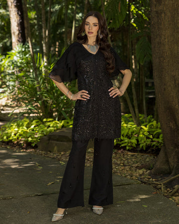 Ain | Cascade Party Wears | AN-102 - Ladies Clothes - Maria Faisal
