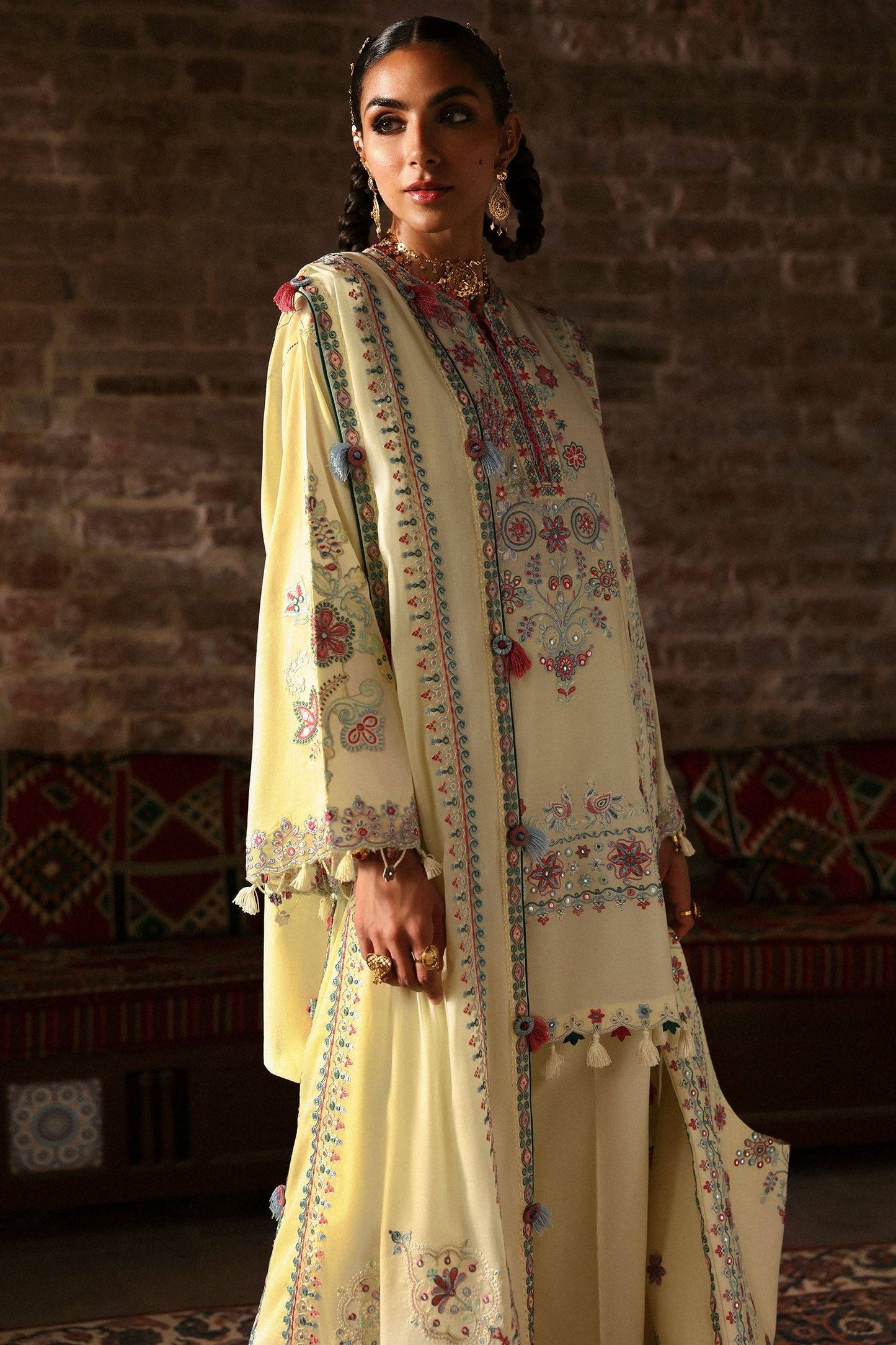 Zaha | Festive Lawn 25 | MEHERBANO (ZF-25-01) by Maria Faisal - Registered Vendor of : Zaha - type : Ladies Clothes - 100% original wedding dresses