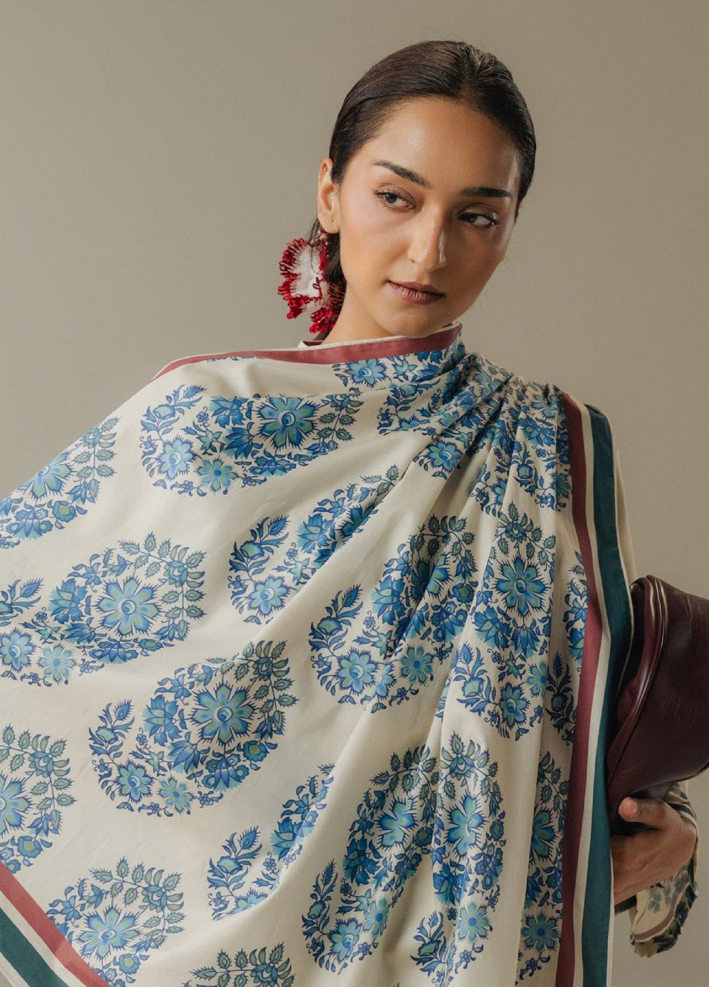 Zara Shahjahan | Coco Prints 25 |Hushed Ember-6A - Casual Dress - available at Maria Faisal in UK and USA.