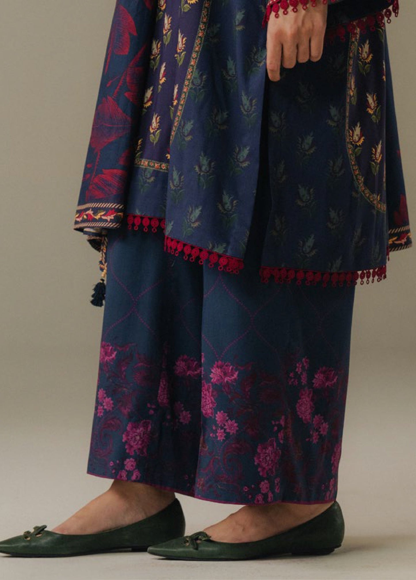 Zara Shahjahan | Coco Prints 25 | Soft Current-7B - Casual Dress - available at Maria Faisal in UK and USA.