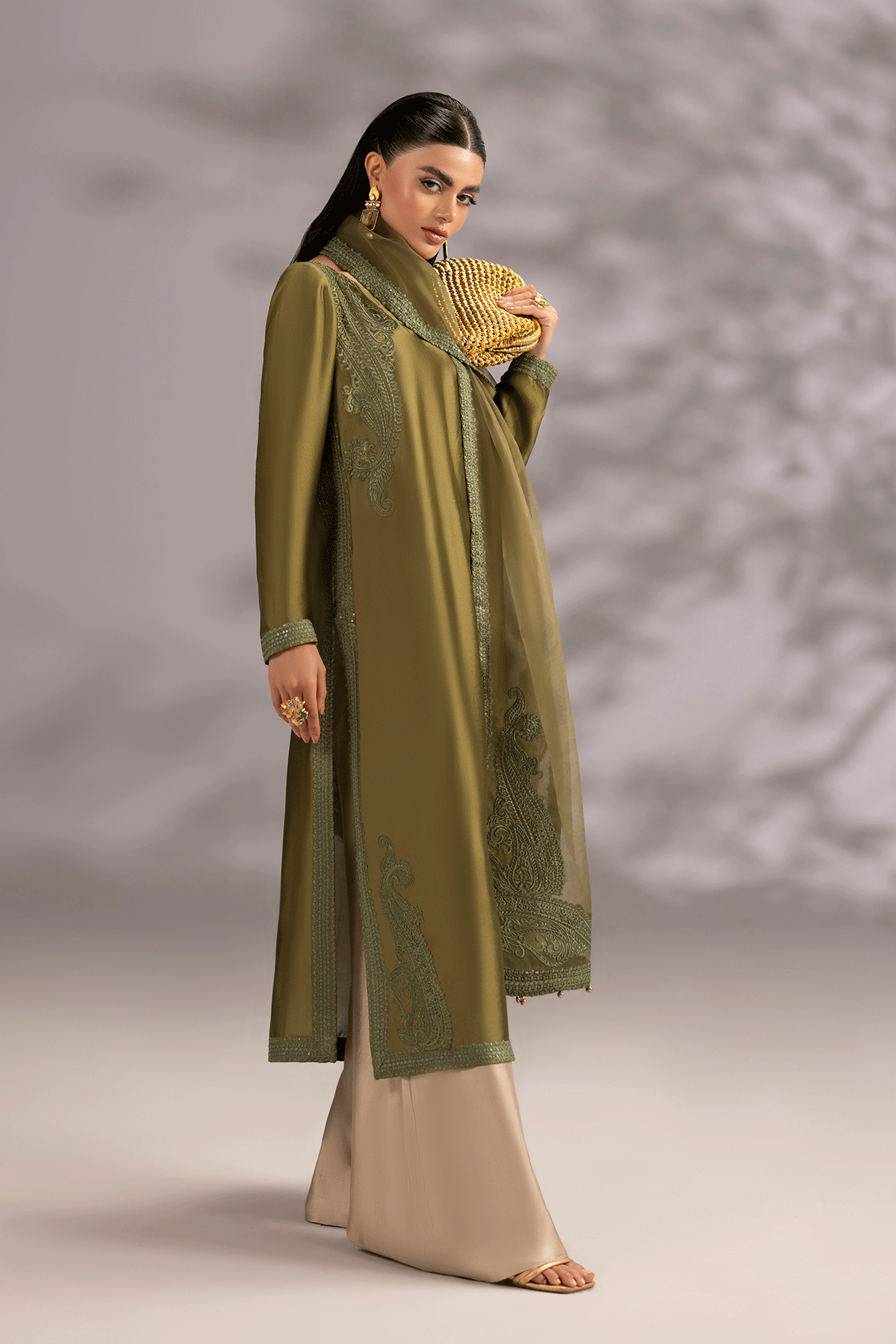 Erum Khan | Summer Whisper | Icon Lady - Luxury Dress - available at Maria Faisal in UK and USA.