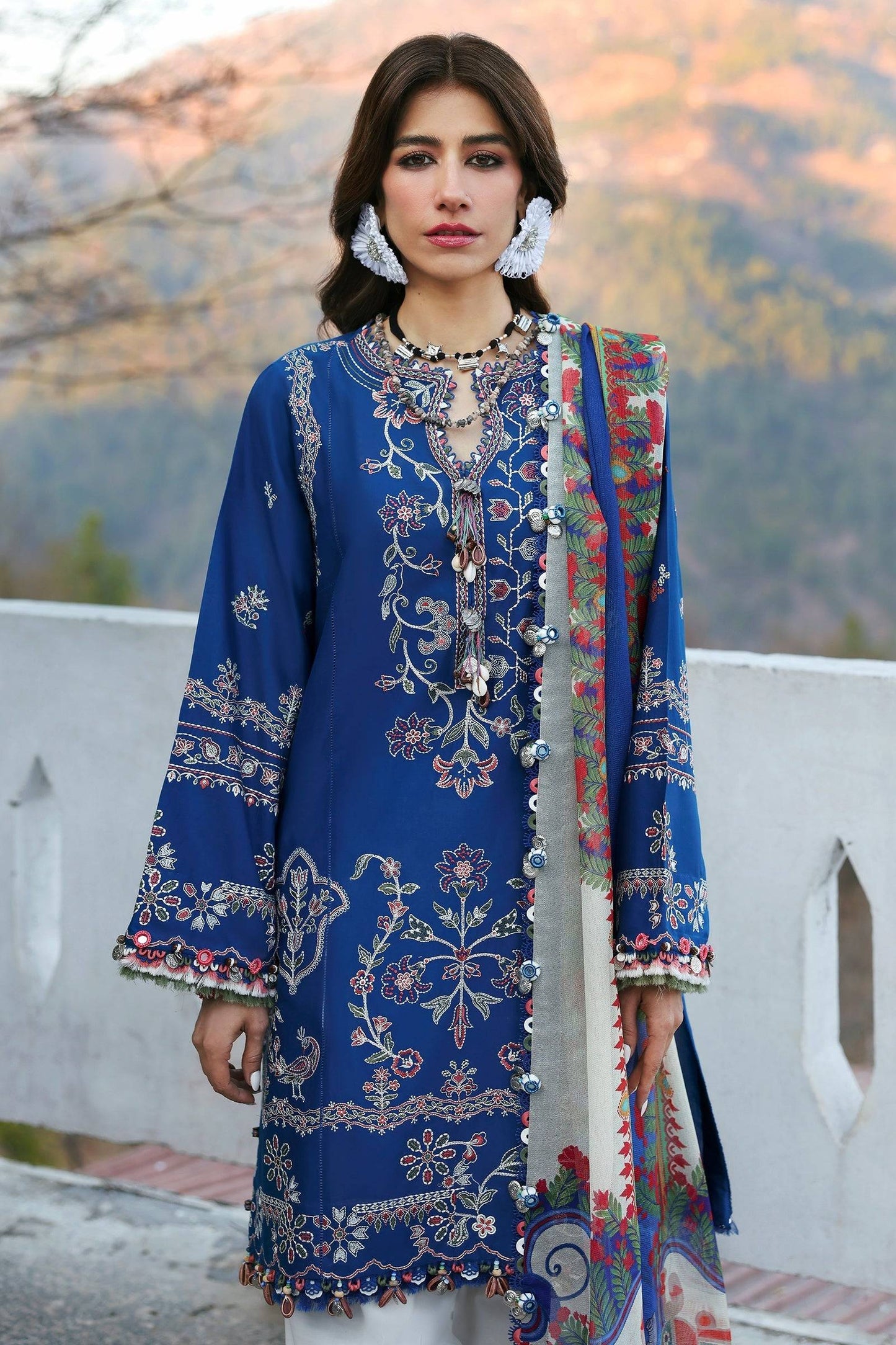 Zaha | Lawn 25 | MAYA (ZL25-15 B) by Maria Faisal - Registered Vendor of : Zaha - type : Ladies Clothes - 100% original wedding dresses