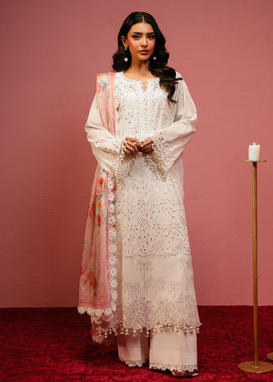 Al Karam | Schiffli Capsule | RTS | SHIRT, TROUSER & DUPATTA 8 - Ladies Clothes - Maria Faisal