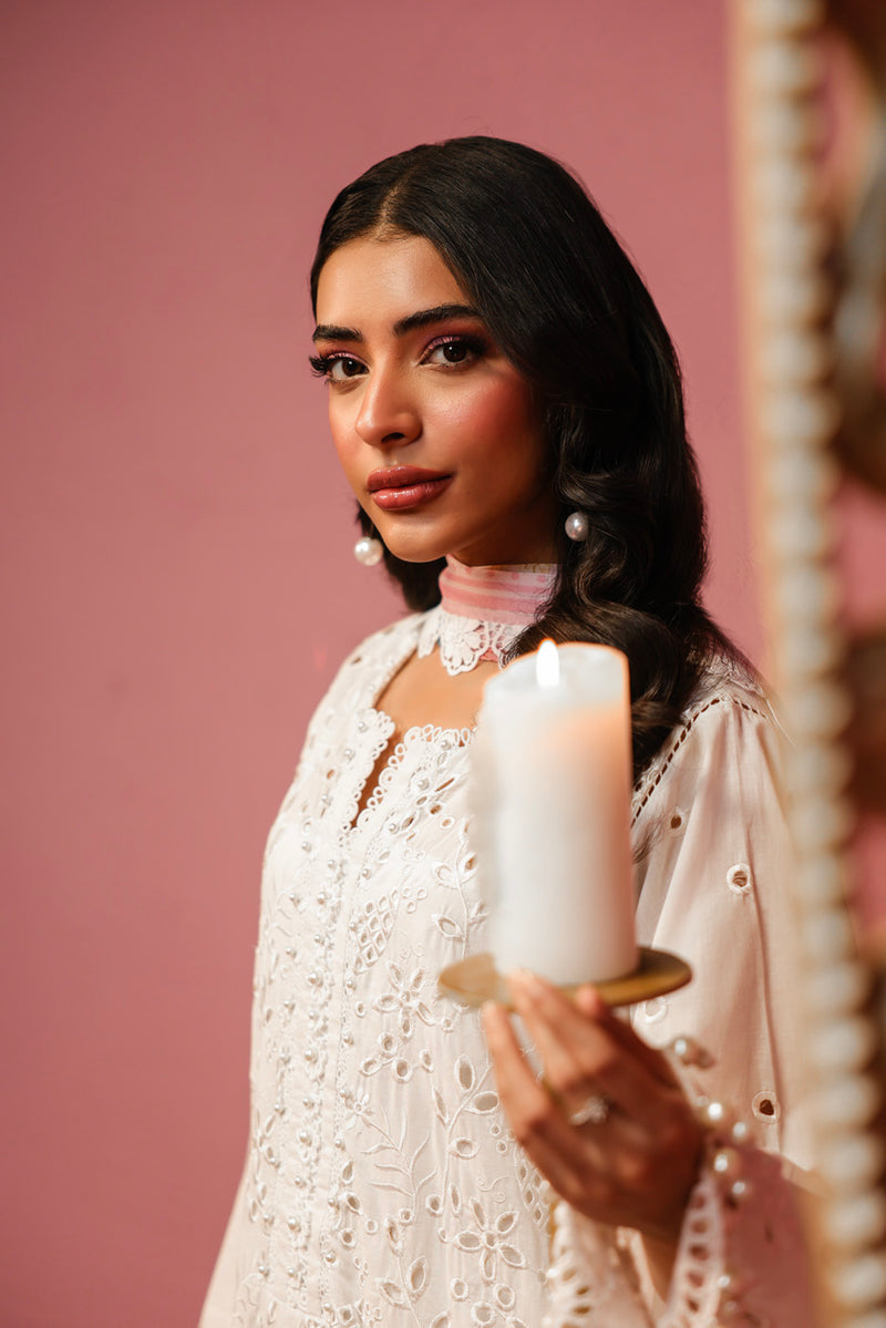 Al Karam | Schiffli Capsule | RTS | SHIRT, TROUSER & DUPATTA 8 - Ladies Clothes - Maria Faisal