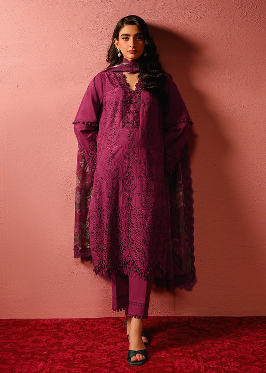 Al Karam | Schiffli Capsule | RTS | SHIRT, TROUSER & DUPATTA 1 - Ladies Clothes - Maria Faisal