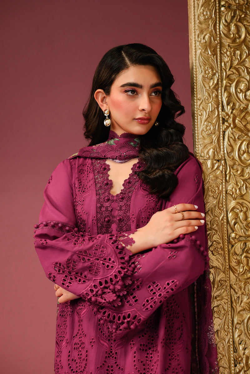 Al Karam | Schiffli Capsule | RTS | SHIRT, TROUSER & DUPATTA 1 - Ladies Clothes - Maria Faisal