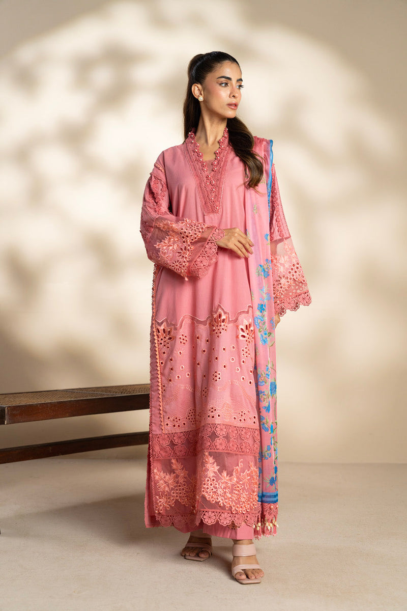 Al Karam | Schiffli Capsule | RTS | SHIRT, TROUSER & DUPATTA 2 - Ladies Clothes - Maria Faisal
