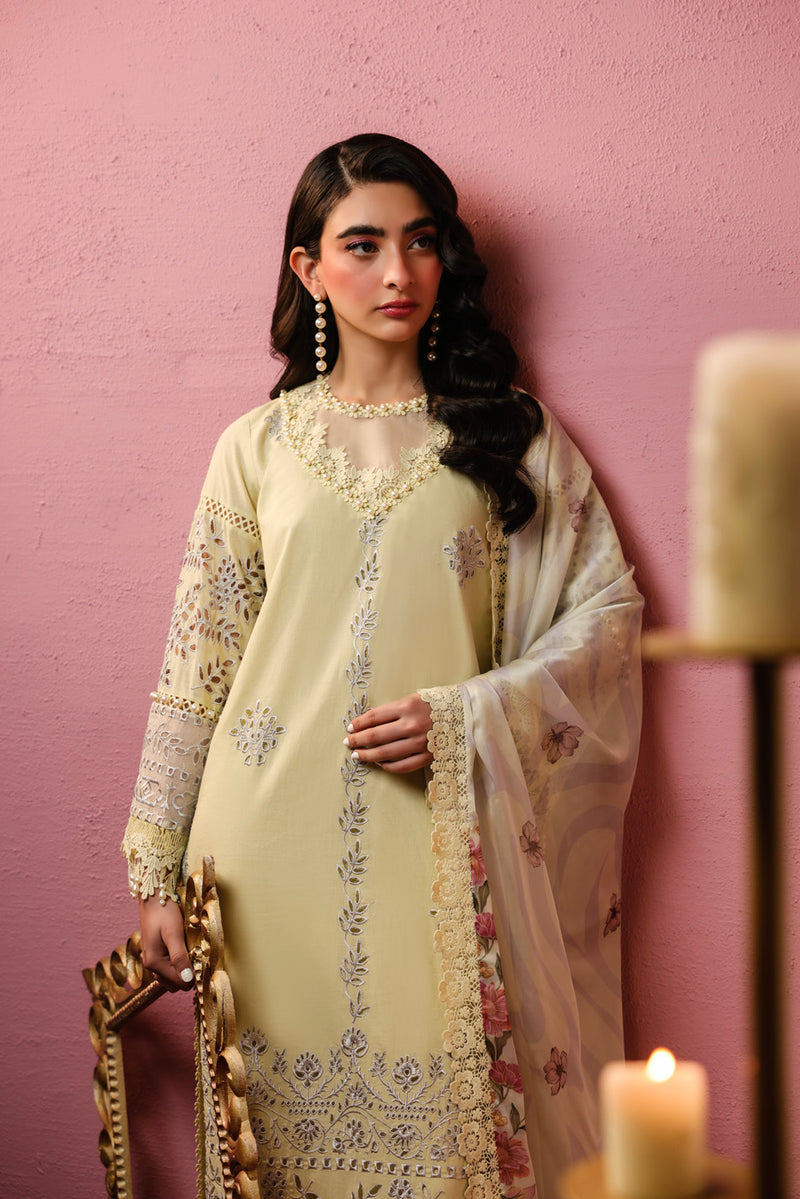 Al Karam | Schiffli Capsule | RTS | SHIRT, TROUSER & DUPATTA 4 - Ladies Clothes - Maria Faisal