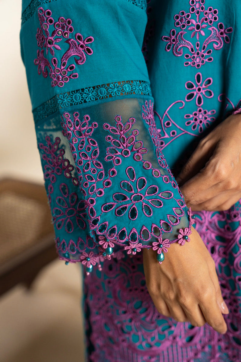 Al Karam | Schiffli Capsule | RTS | SHIRT, TROUSER & DUPATTA 5 - Ladies Clothes - Maria Faisal