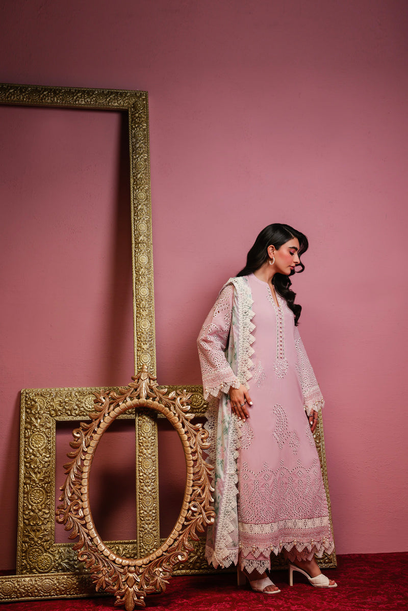 Al Karam | Schiffli Capsule | RTS | SHIRT, TROUSER & DUPATTA 9 - Ladies Clothes - Maria Faisal