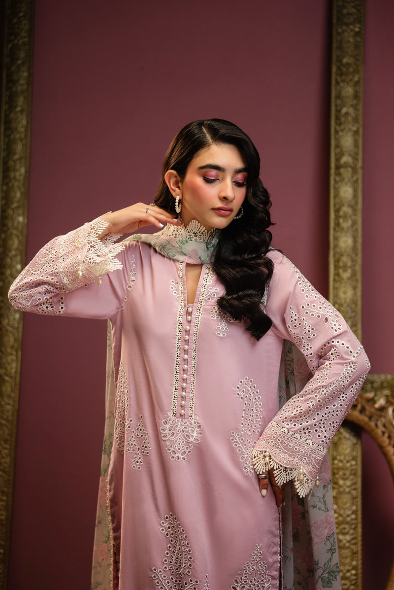 Al Karam | Schiffli Capsule | RTS | SHIRT, TROUSER & DUPATTA 9 - Ladies Clothes - Maria Faisal