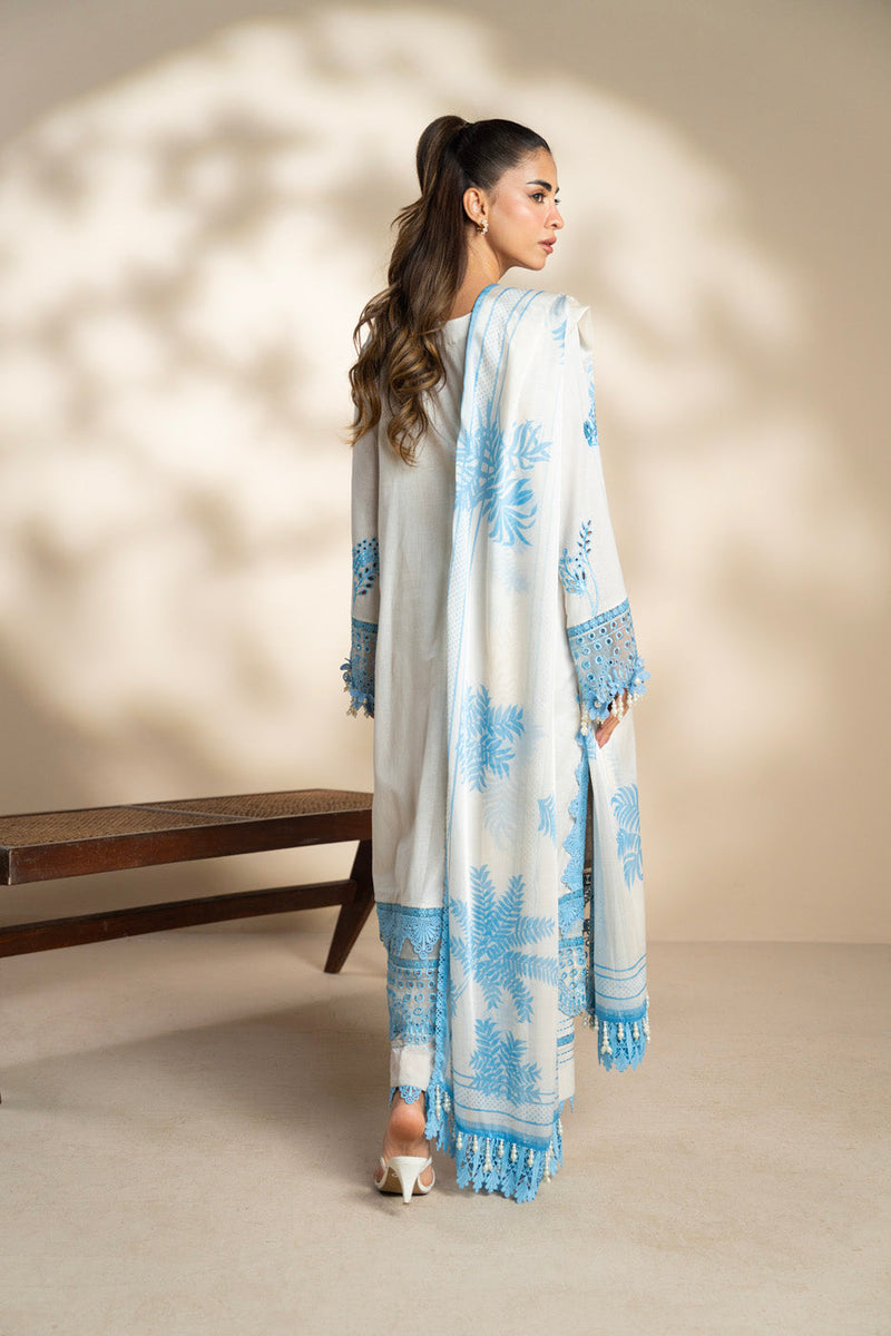 Al Karam | Schiffli Capsule | RTS | SHIRT, TROUSER & DUPATTA 6 - Ladies Clothes - Maria Faisal