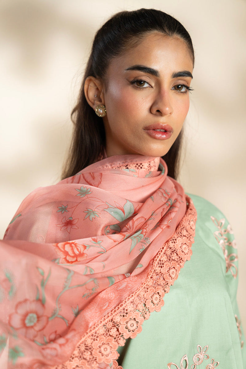 Al Karam | Schiffli Capsule | RTS | SHIRT, TROUSER & DUPATTA 7 - Ladies Clothes - Maria Faisal