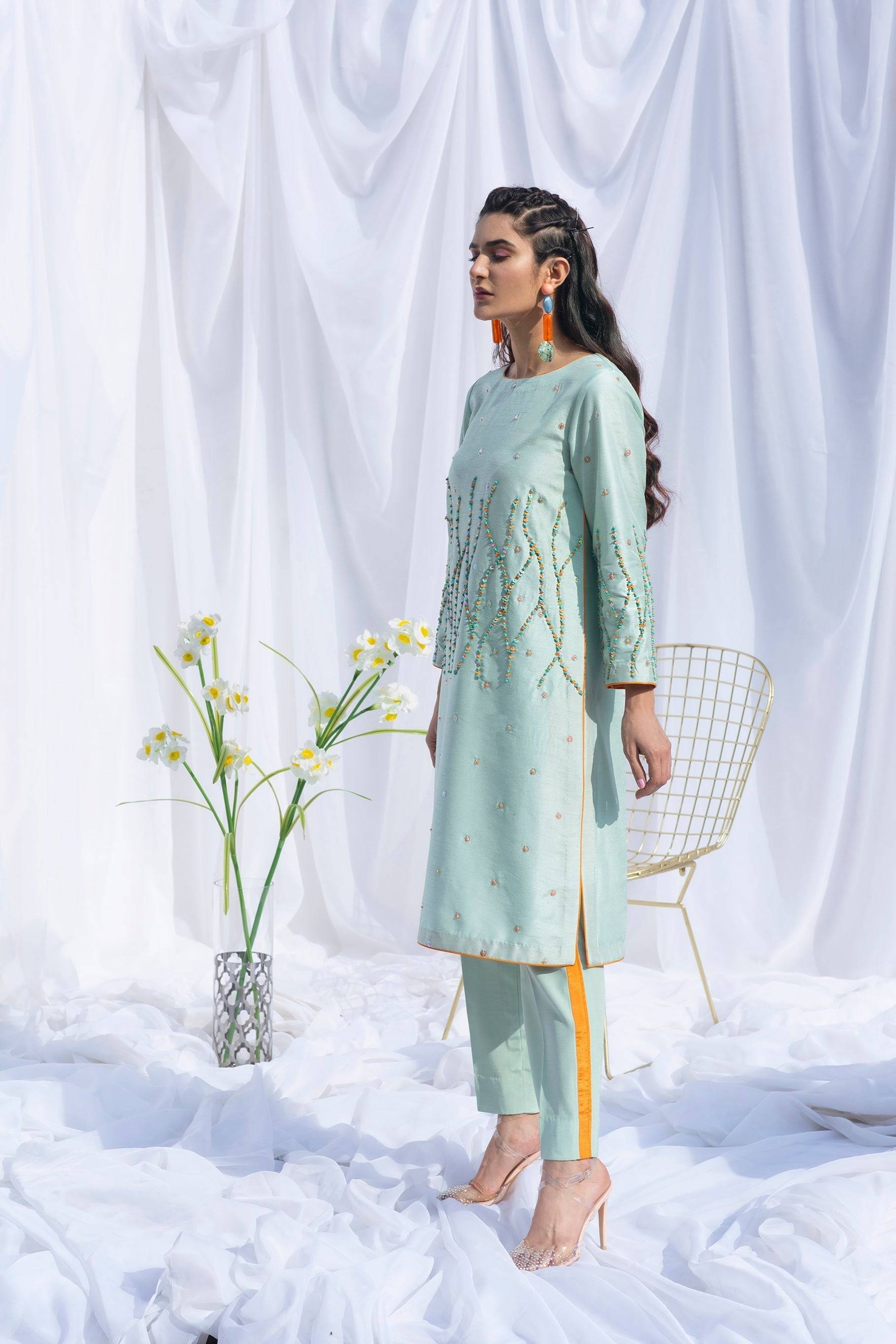 Hana | Viridity Ready to Wear | SWISS MINT-VRT-002 by Maria Faisal - Registered Vendor of : Hana - type : Ladies Clothes - 100% original wedding dresses