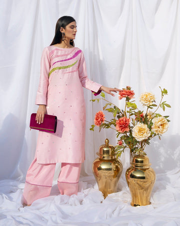Hana | Viridity Ready to Wear | Curvy Candy-VRT-007 - Designer Dress with Intricate embroidery and embellishments. Shop elegent wedding dress at Maria Faisal.